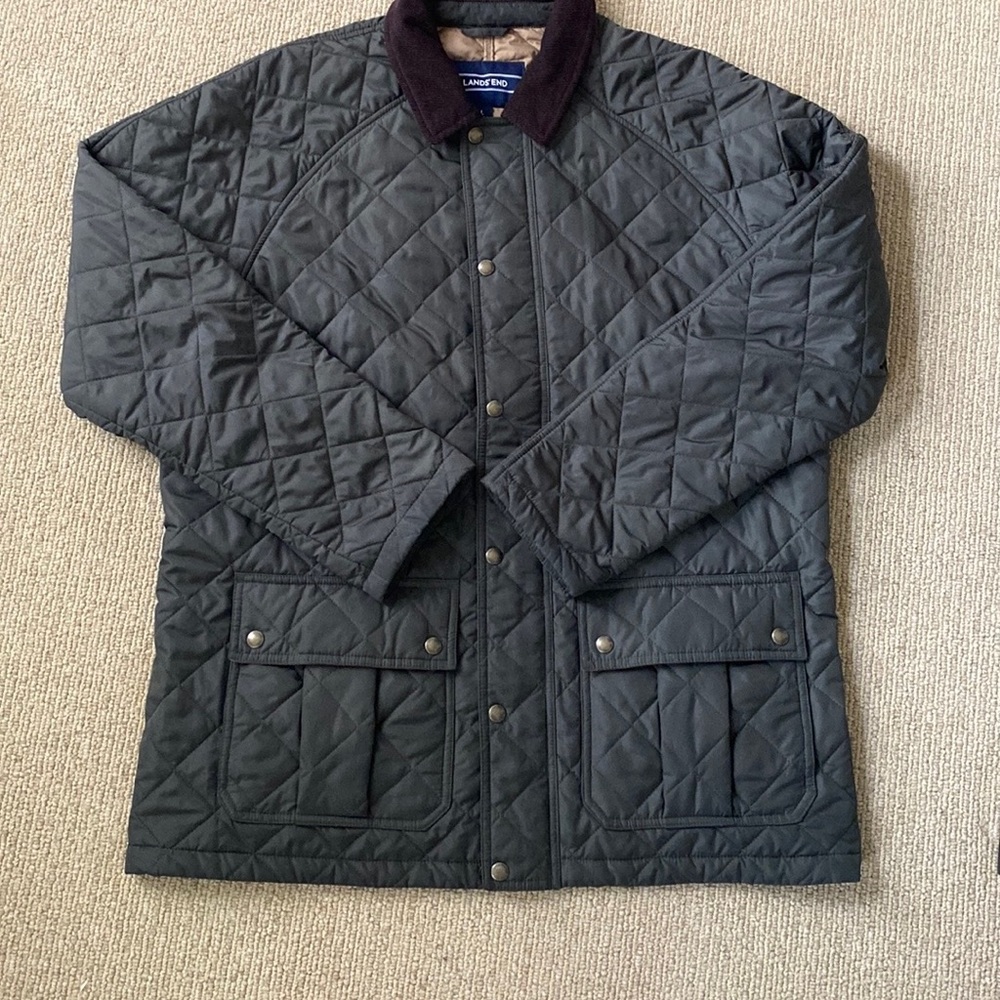 Lands End quilted wax jacket